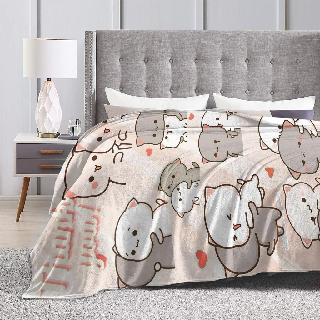 Bubu Dudu Süßer Cartoon-Bär Charakter Warme Weiche Decke Kawaii Panda Plüsch Überwurfdecke Schlafzimmer Flanell Bettüberwurf Sofabezug