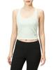 Parley Run for the Oceans Cropped Tank Top ETV56 Linen Green Women's (HS9061) J/S