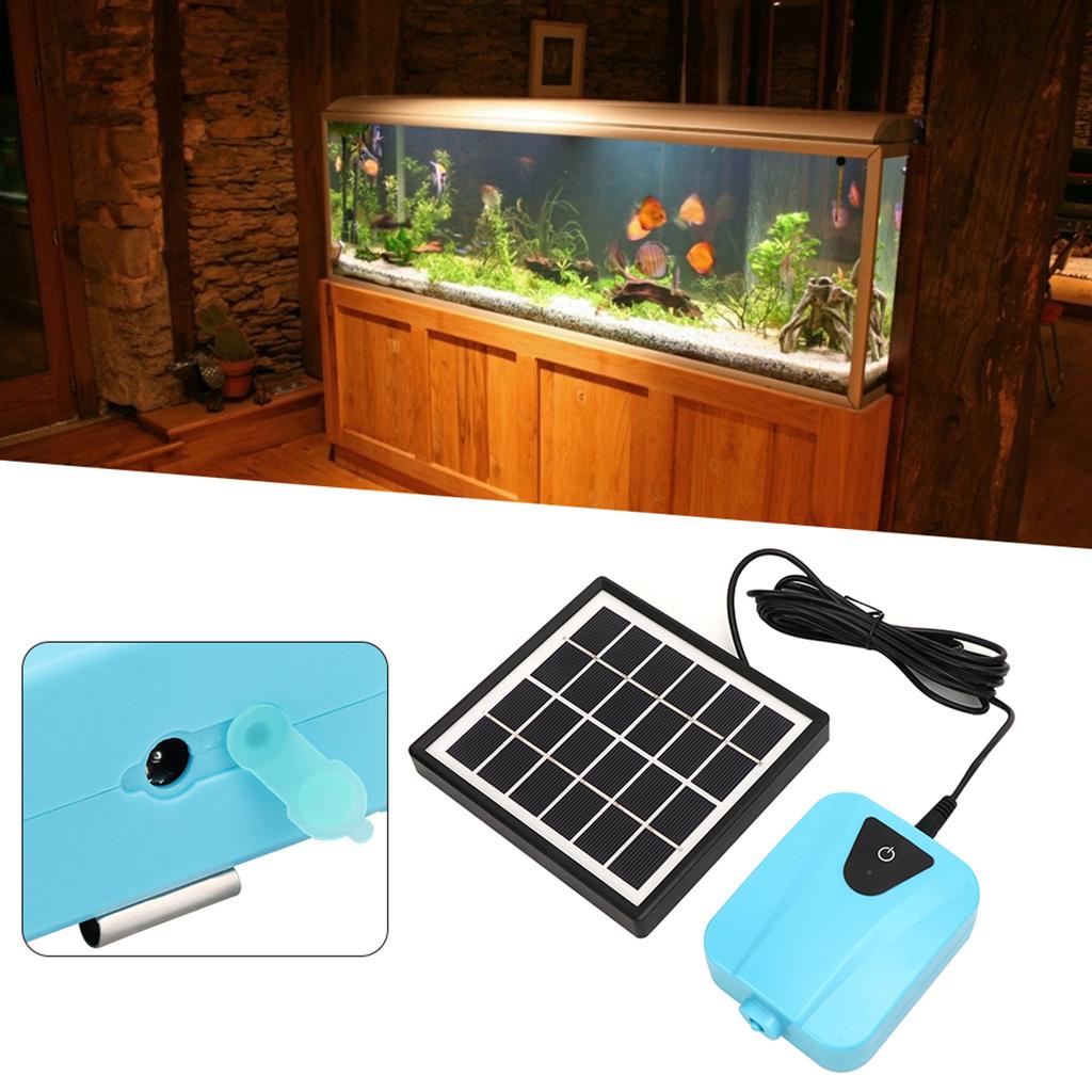 AP003 Solarbetriebene Luftpumpe AC DC Duale Nutzung Solarbelüfter Sauerstoffpumpe für Aquarien
