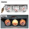 NEW-Triple Gauge Kit Oil/Volt/Water Gauge 2 Inch Chrome Oil Temp Water Temp Gauge Temperature Oil Pressure Voltage Gauge