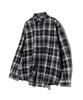 STANDARDERROR 87-Stan087 Classic Legacy Oversized Pocket Long Sleeve Check Shirt Black