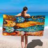 Vibrant Modern Four Cats Beach Towel, Ultra Soft Quick Dry for Swimming Yoga Travel Outdoor