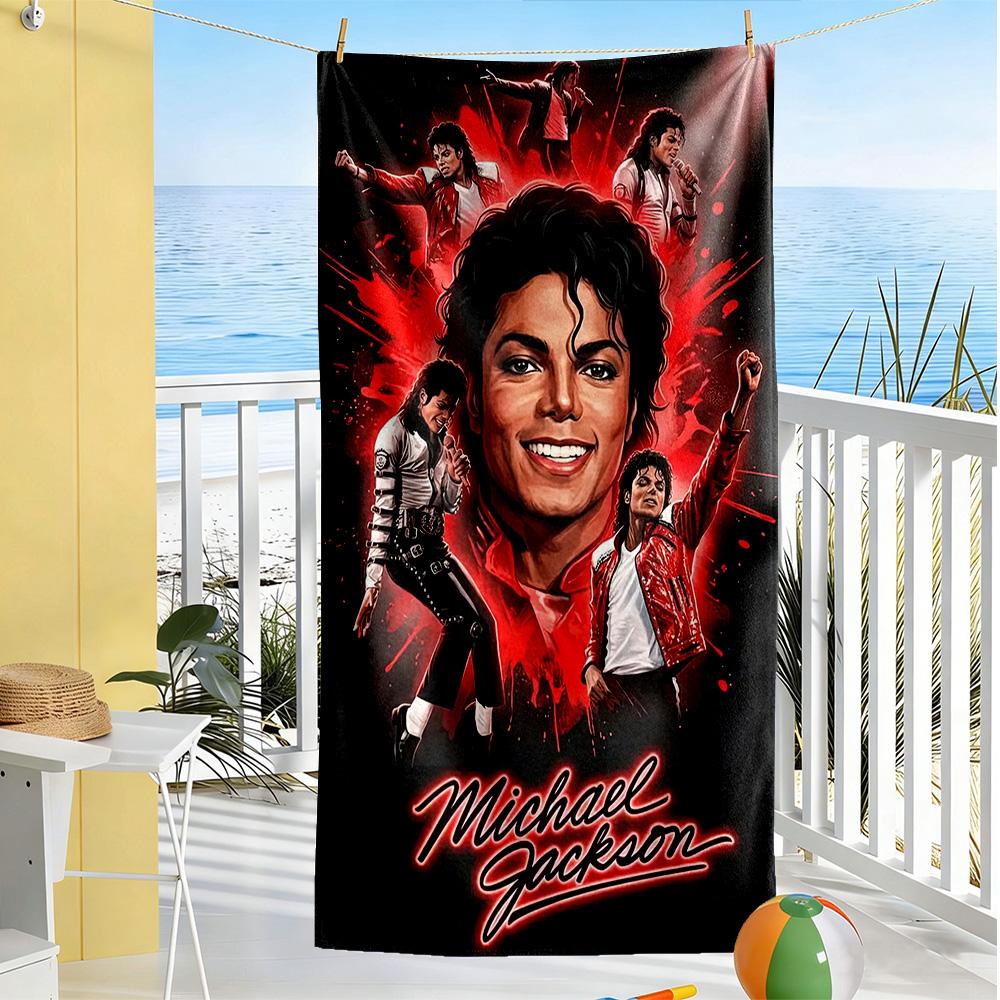 Michael Jackson Strandtuch Superweich & Saugfähig Bequem Leicht Geeignet für Sport, Reisen, Schwimmen, Yoga, Badezimmer, Strand Und Pool