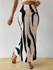 Spring/Summer High-Waisted Digital Print Fashion Skirt for Women