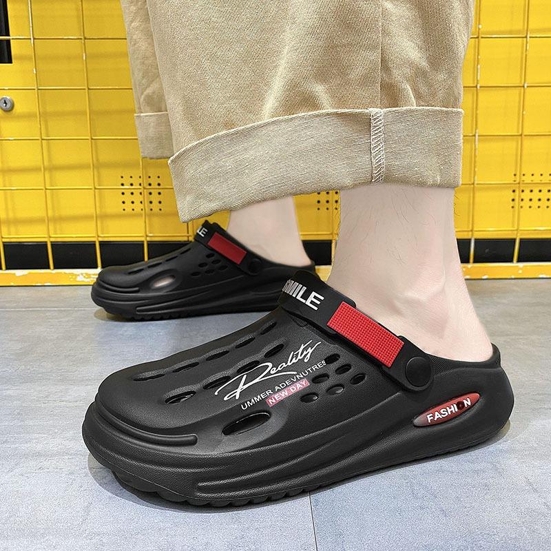 Höhlenschuhe für Männer, Indoor-Sandalen mit Eva-Profil und Shit-Feel-Gefühl, Sandalen-Hausschuhe für zwei Personen, Outdoor-Strandschuhe, Herren-Hausschuhe