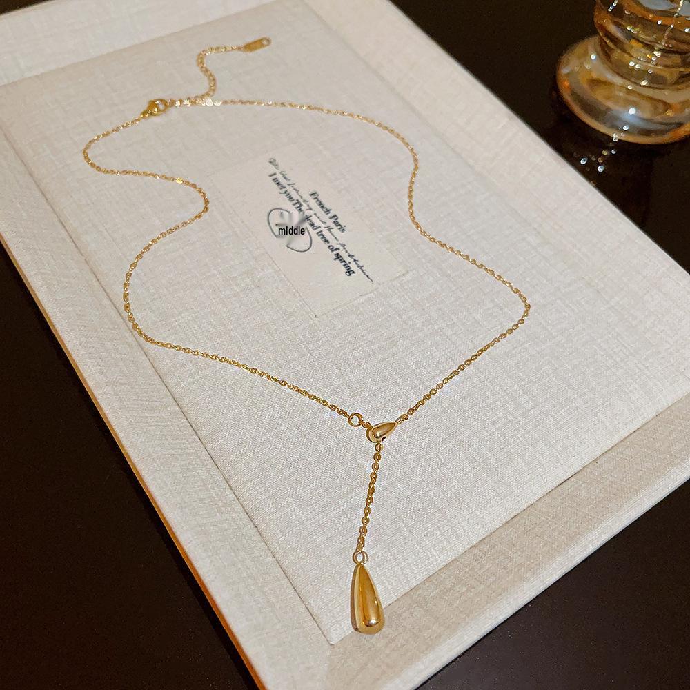 Elegant Titanium Steel Necklace: Chic, Durable, Non-Fading Design for Women
