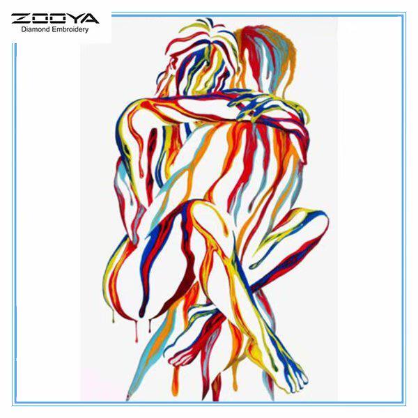 

ZOOYA DIY 5D Полный круглый горный хрусталь Алмазная вышивка Картина Пара Сексуальная вышивка крестом Домашний декор