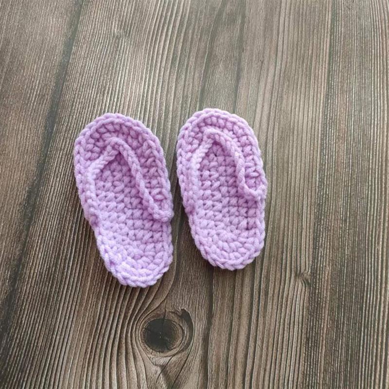 Lovely BabeBorn Accesorios Picture Outfits Crochet Flip-flops Multicolors Boy / Girl Costume Flip-flops Set 0-2 Month