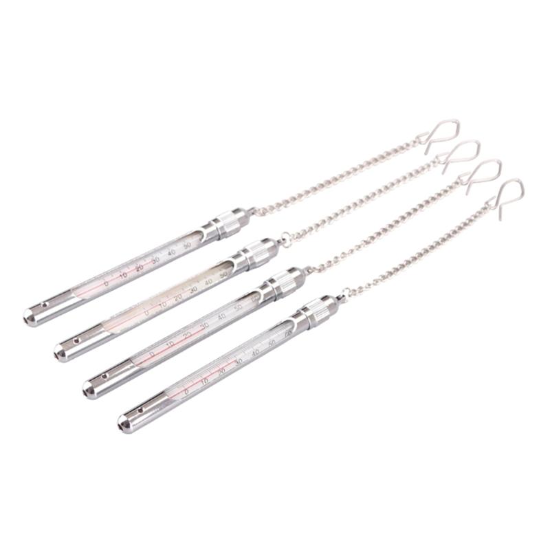 Fishing Thermometer with Metal Buckle Temperature Meter Portable Fishing Temperature Gauges for Outdoors