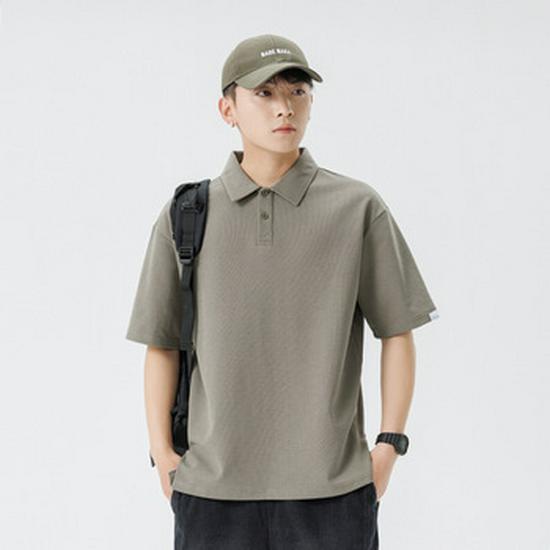 Men's Summer Tie-Dye Short-Sleeve Polo Shirt - Breathable, Casual, Korean Style Lapel T-shirt