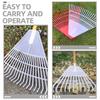 Plastic Leaf Rake Lightweight Durable Garden Tool For Lawn Yard Grass Pine Needle Cleaning Large Area Efficient Debris