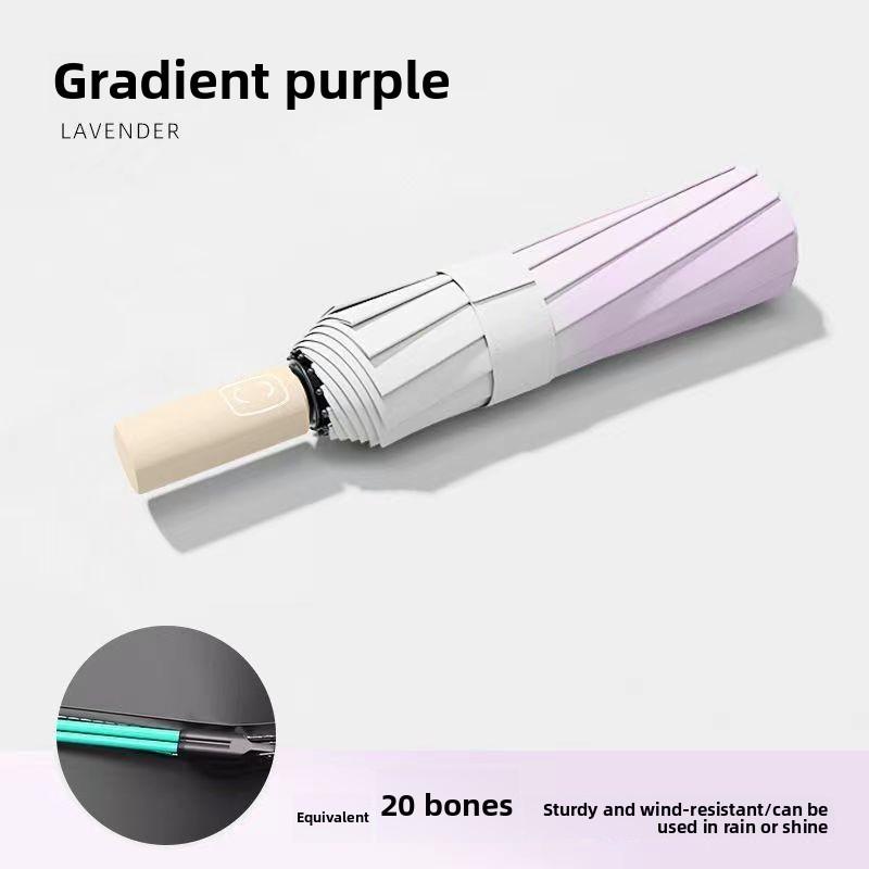 

Автоматический зонт с градиентным цветом, двухцелевой, утолщенный, ветрозащитный, солнцезащитный зонт, защита от ультрафиолета full-fiber&10K фиолетовый