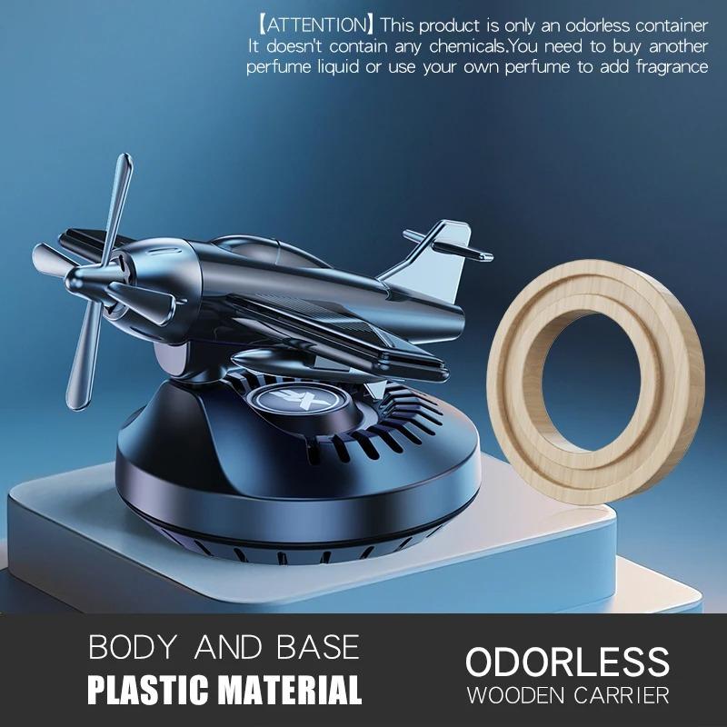 

Car Solar Airplane Ornaments 360 Rotary Creative Car Center Console Powered Aircraft Ornaments Car Interior Decor Accessories