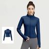 New Spring Autumn Zipper Slim Long Sleeve Top Women Stand Collar Sports Tight Yoga Wear Jacket Female