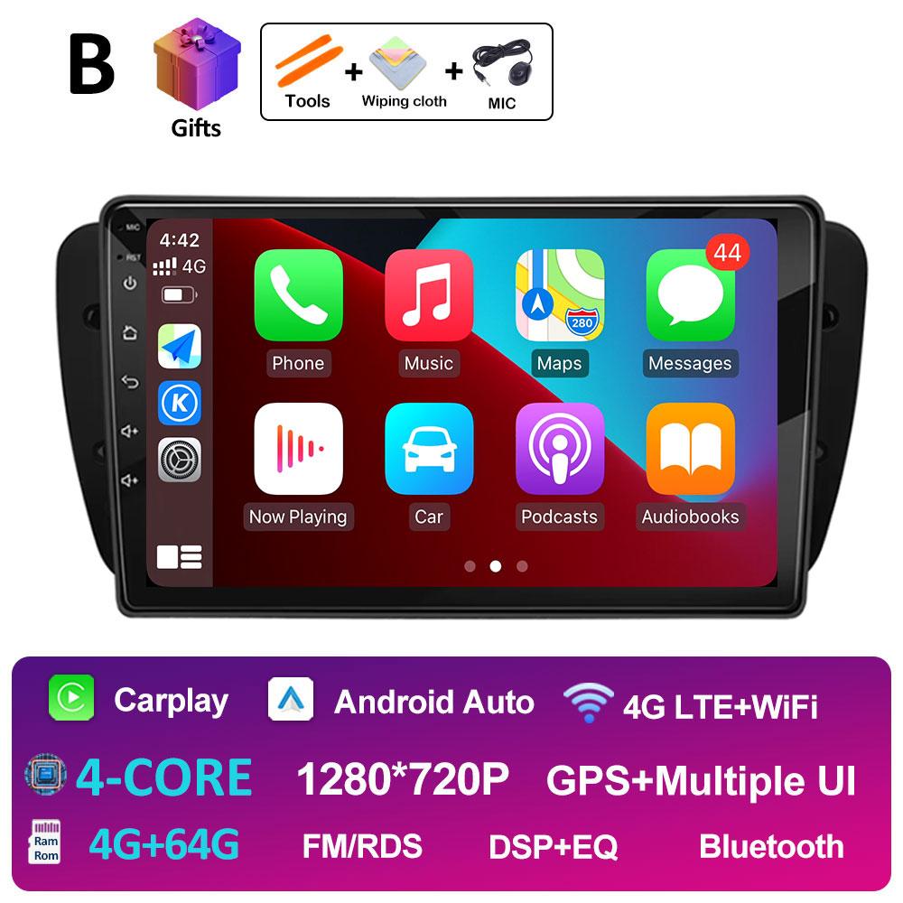 For Seat Ibiza MK4 6J 2008 2009 2010 2011 2012 - 2015 Navigation GPS Autoradio DSP Stereo Android OS QLED IPS Screen Accessories
