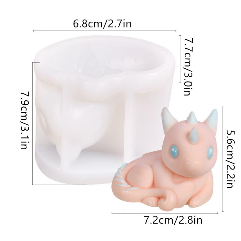 Cute Dinosaur Mousse Mold Pudding Silicone Mold Custard Mold Cake Mold Cartoon Dino Cake Decoration Baking Bakery Tool
