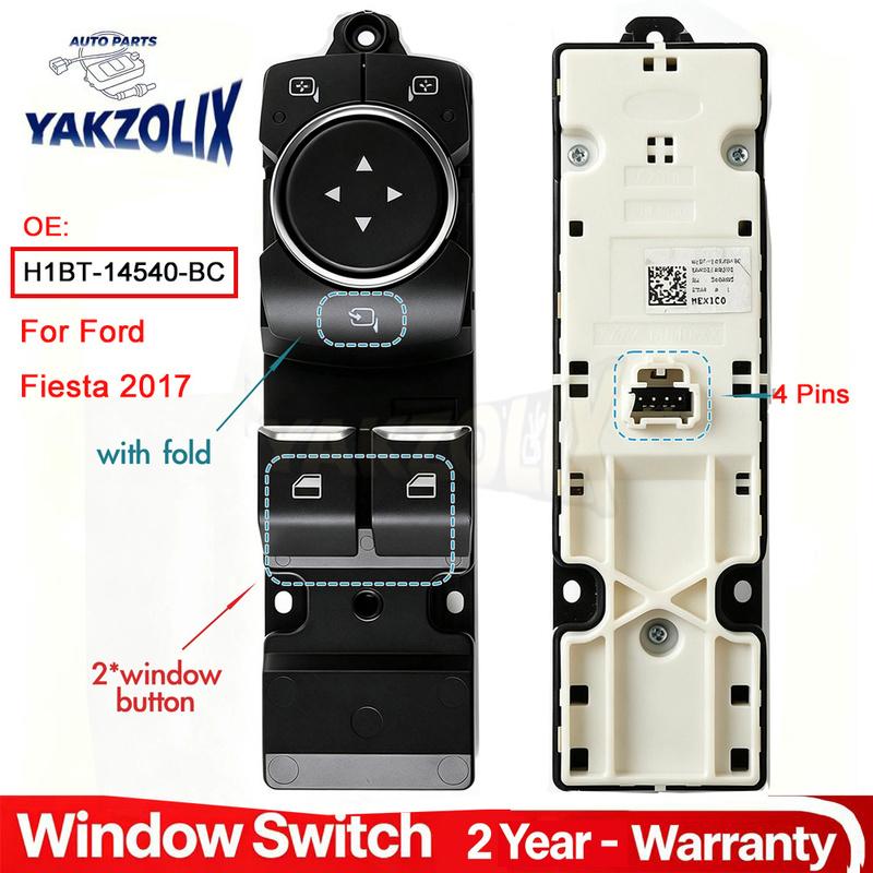 H1BT-14540-BC For Ford Fiesta 2017 Front Driver Side Electric Power Master Window Switch Glass Lifter Control Button Car Parts