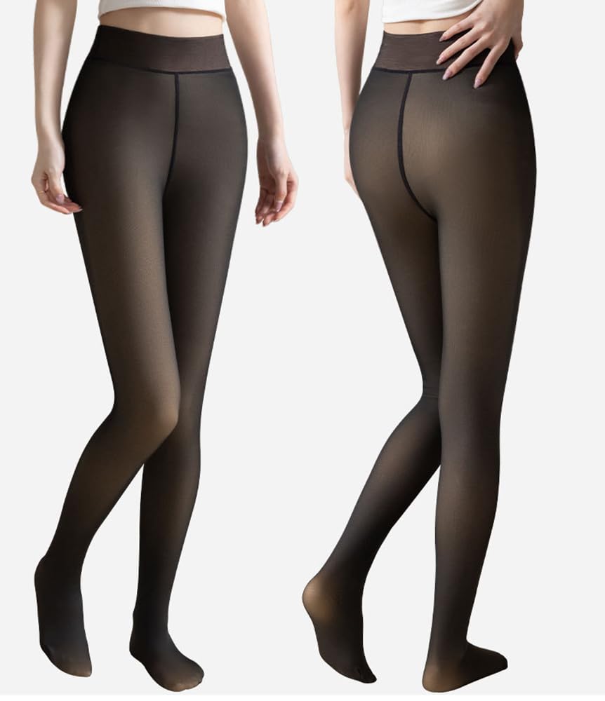 Warm Faux Tights for Extra High Thermal [Cedar Eight] Fleece-Lined Women, Warm, Waist, Innerwear, Leggings/Stockings (Gray)