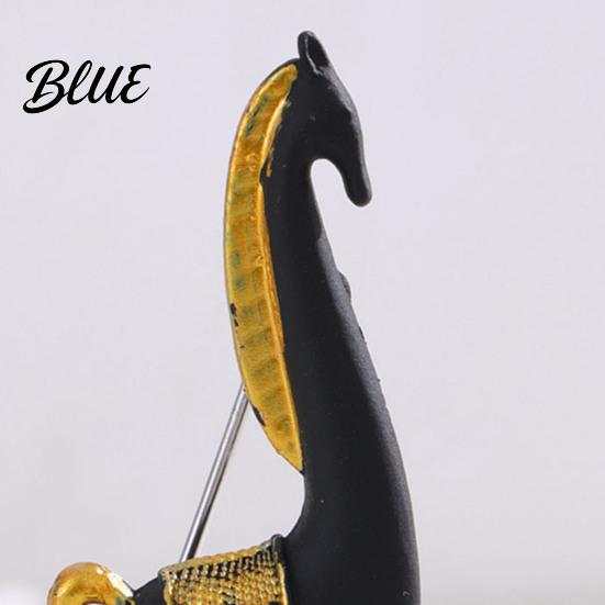 Simple Horse Design Accessory Minimalist Brooch White Black Alloy Lapel
