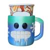 Yousheng Smile Face Ice Cream Cup Holder Reusable Insulated Ice Cream Pint Sleeve 16oz Novelty Ice Cream Accessory