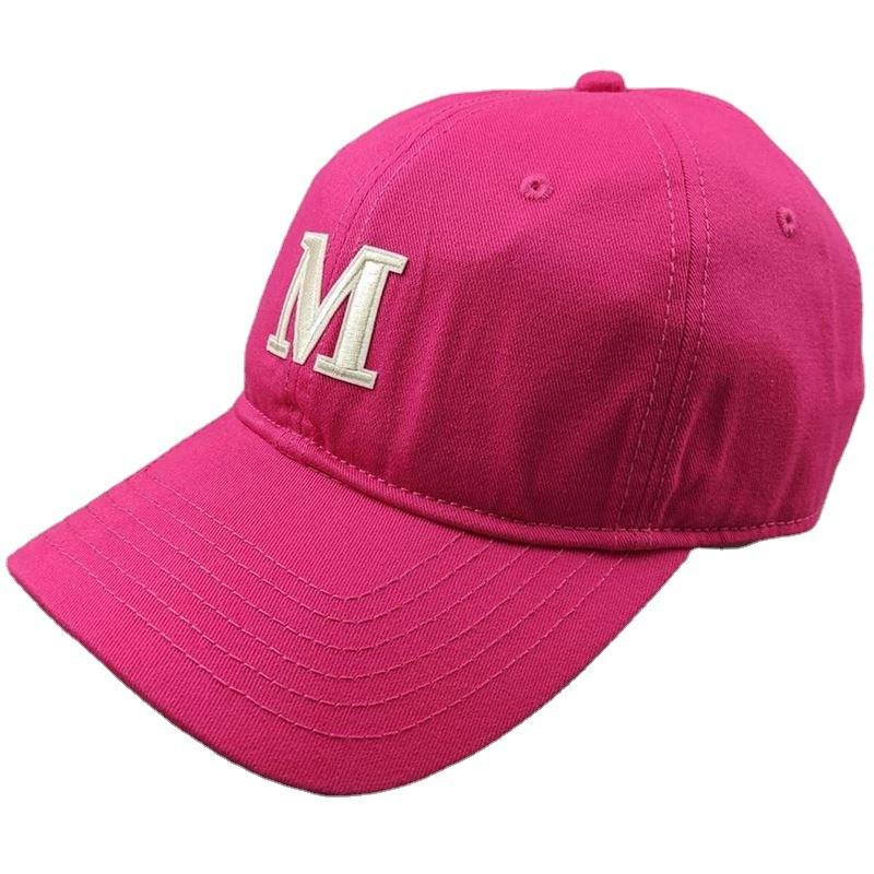 Letter large head circumference women's hat casual solid color baseball cap color cap large size baseball cap women's hat tide