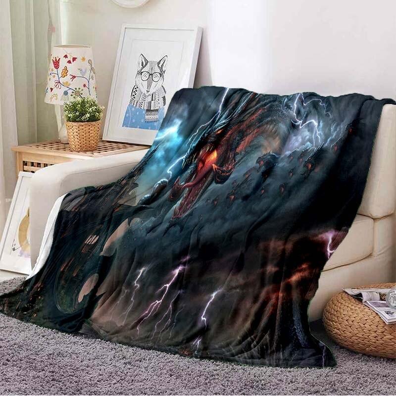 Dragon Blanket Ultra Lightweight Soft Plush Flannel Throws Blanket for Sofa Bed Couch Best Office Gifts