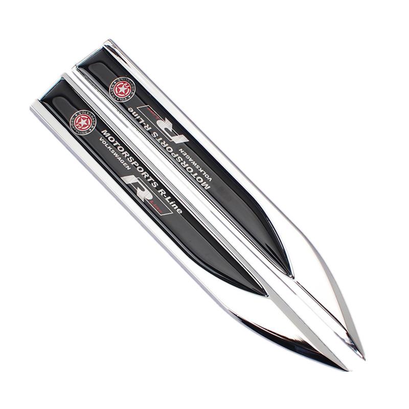 2026 Horké Pro VOLKSWAGEN VW Nové 2ks 3D Kovové Rline R line Logo Boční Křídlo Blatníku Auta Znak Odznak Samolepka Pro VW Golf 7 MK7 Golf