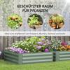 Set of 2 291L Raised Garden Bed, Elevated Galvanised Planter Box for Flowers, Herbs, 100x100x30cm, Green