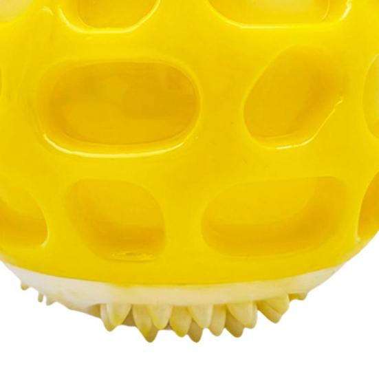 Squeaky Dog Ball Pets Rubber Chew Toy Non-Toxic Bite Resistant Fetch Ball Promotes Teeth Health