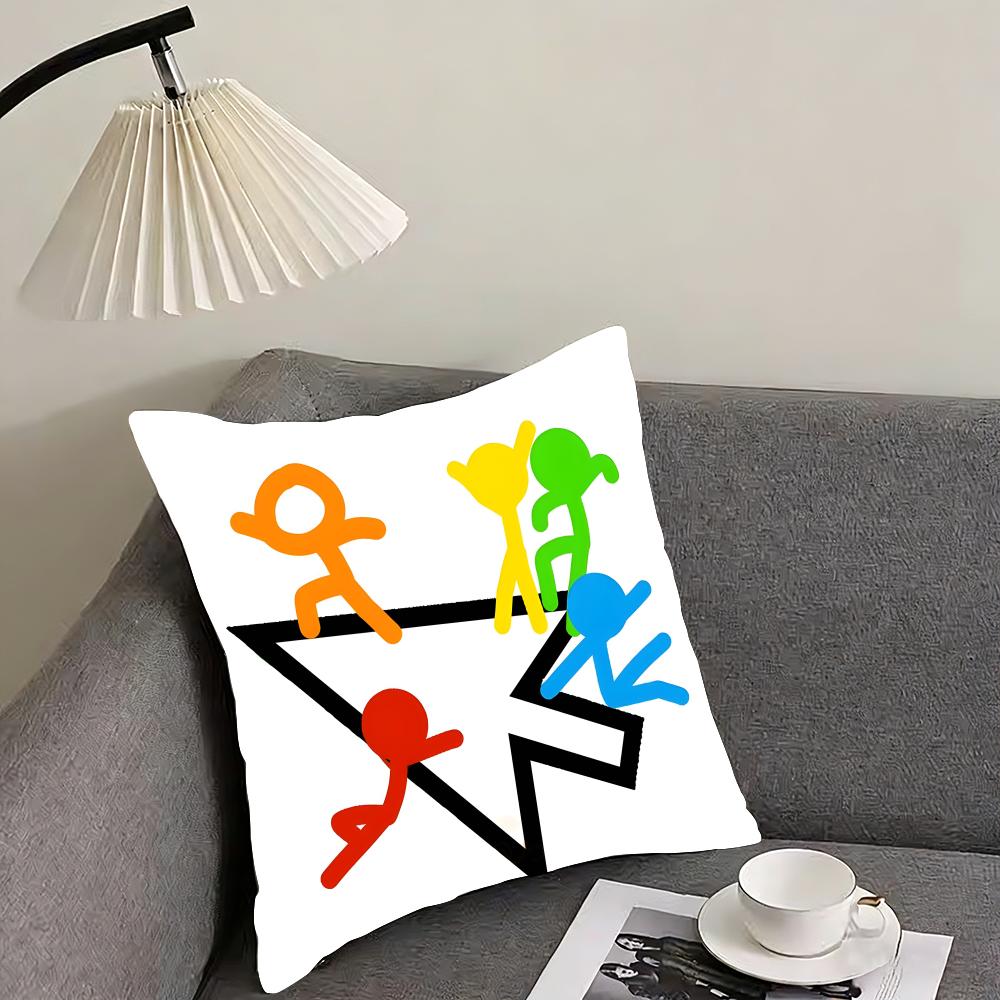 

Stickman Art A-Alan becker Cushion Cover Reversible Plush Pillow Cover – For car, sofa, bedroom, perfect as a gift. 24x24Inch