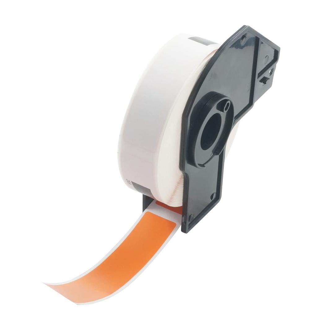 BETCKEY Thermal Paper Brother Label Printer Roll Compatible Label Stickers BROTHER 17x87mm 300 Sheets Compatible with 6 Pieces Orange DK-1203 QL-550