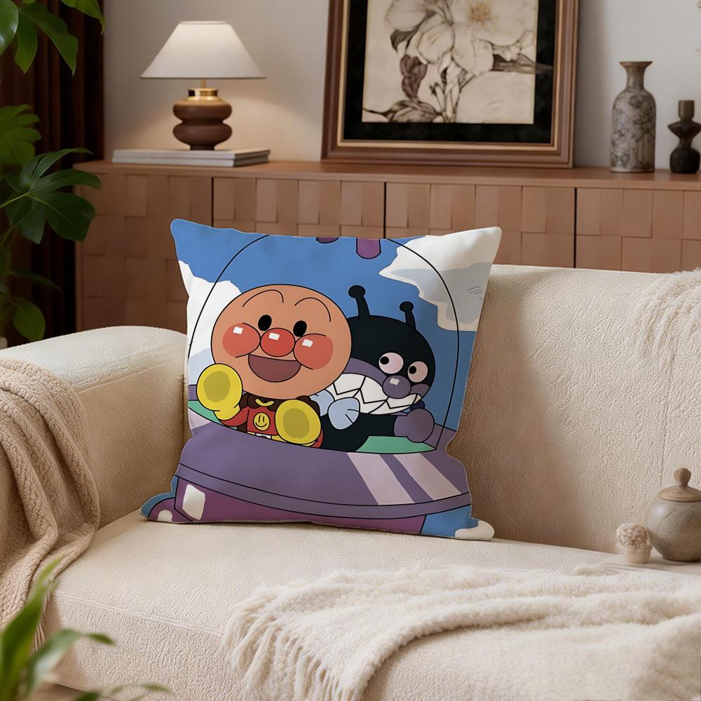 Kids Anpanman Cushion Cover Cushion Cover Set 4Pcs 50X50 45X45 40X40 Pillowcase Decorative Sofa Home Decor