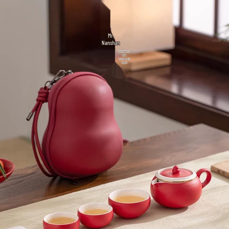 Portable Ceramic Gongfu Travel Tea Set
