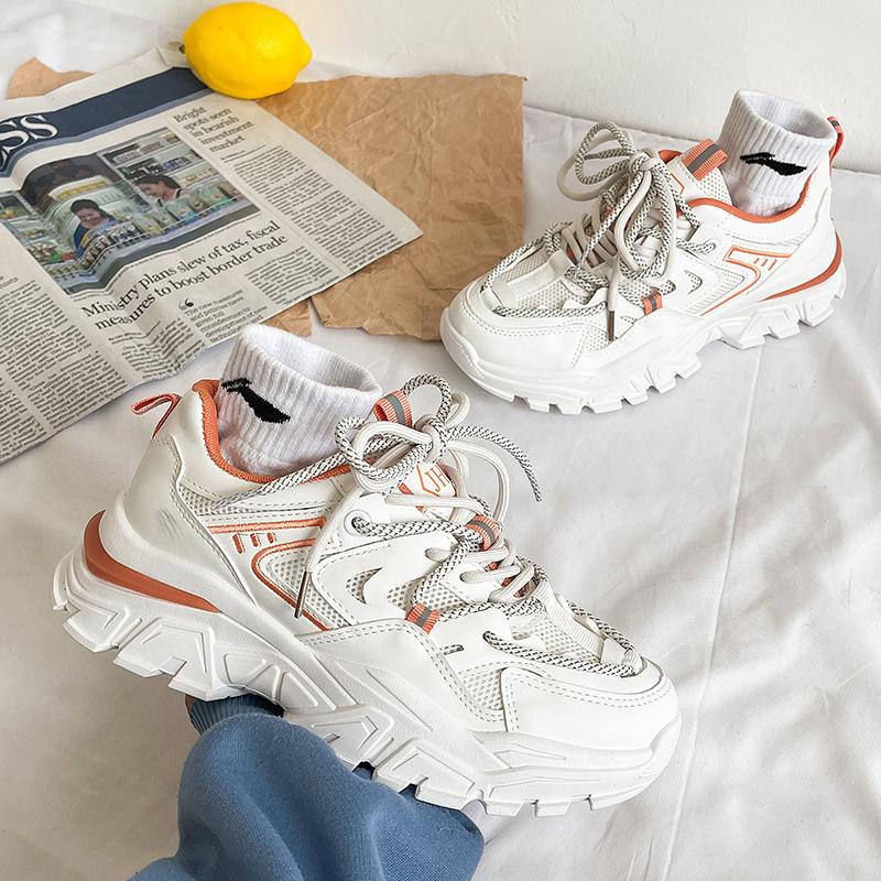 

Dad shoes girl 2021 autumn and winter new Korean version of students casual fashion versatile breathable lightweight sports running shoes tide 40