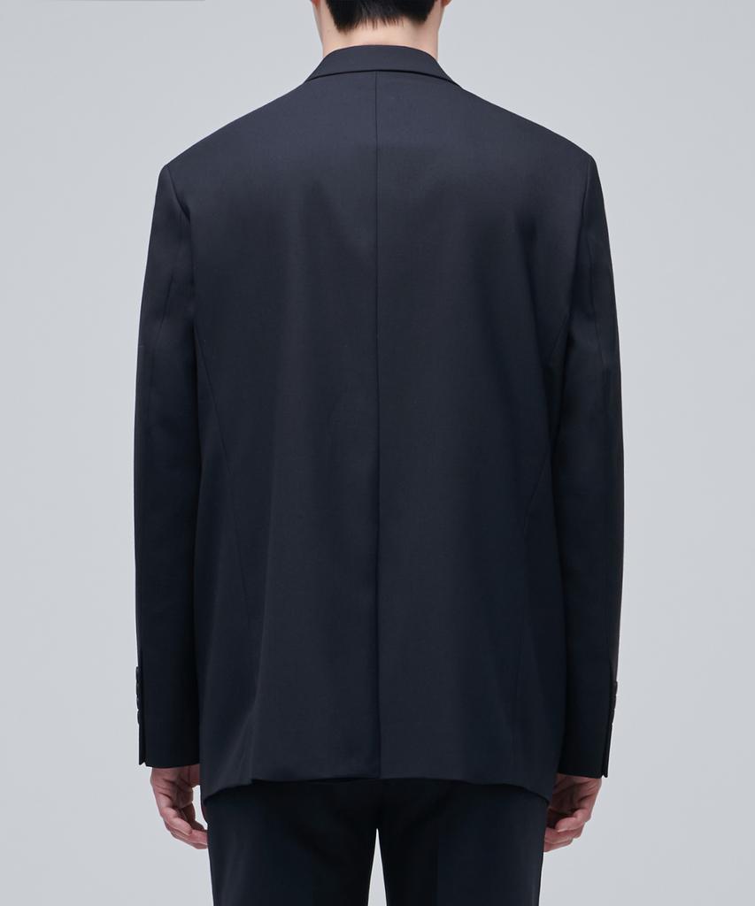 Musinsa Standard Wool Blend Relaxed Basic Blazer [Navy]