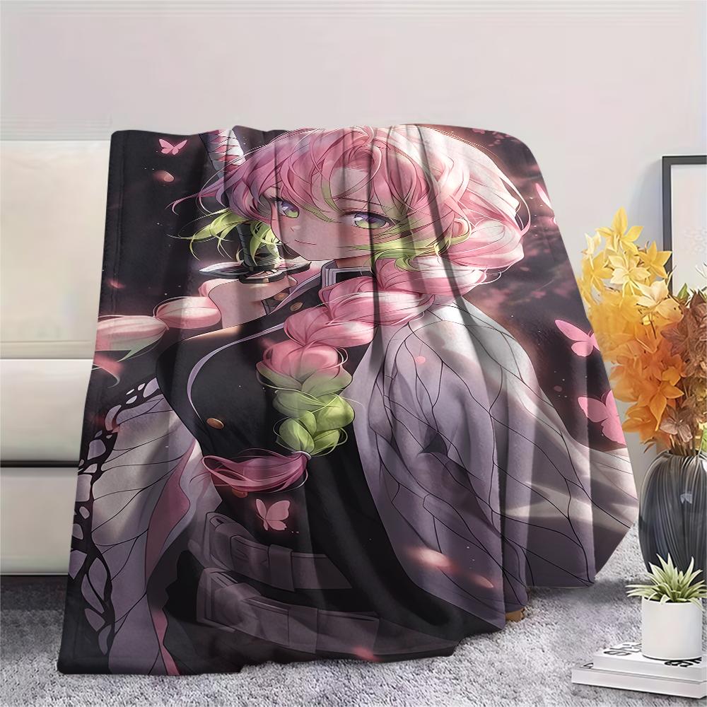 Shinobu Kocho Print Flannel Blanket,High quality Comfortable for All Seasons,Home Decor,Warmth and Comfort,Perfect for Christmas Gifts