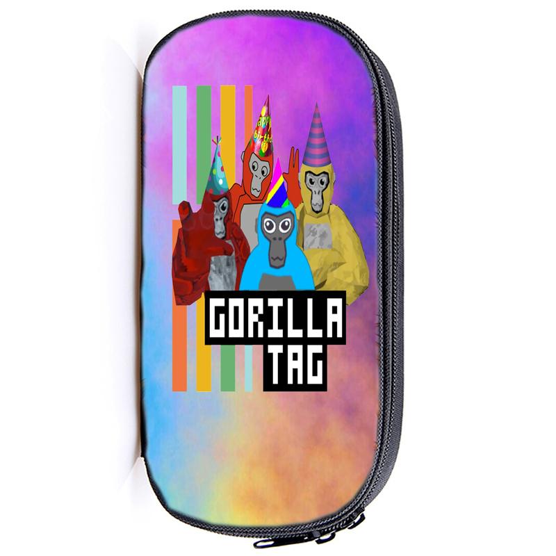 Gorilla Tag Monke Pen Bag Cartoon Monkey Stationery Box Pencil Case Cute Anime School Student Supplies Gift Stationary Organizer