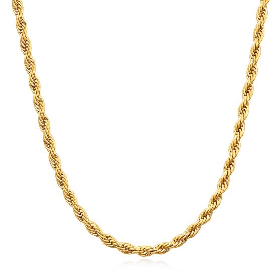 Unisex Casual Necklace Electroplating Fine Workmanship Neck Decoration Handsome Twist Necklace for Going Out