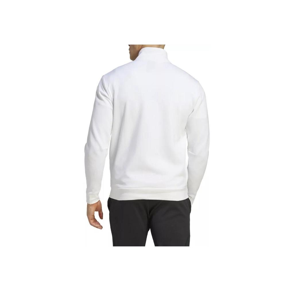 adidas Jaqueta Manga Comprida Cor Sólida Logo Jaquetas Masculinas Branco HY3276