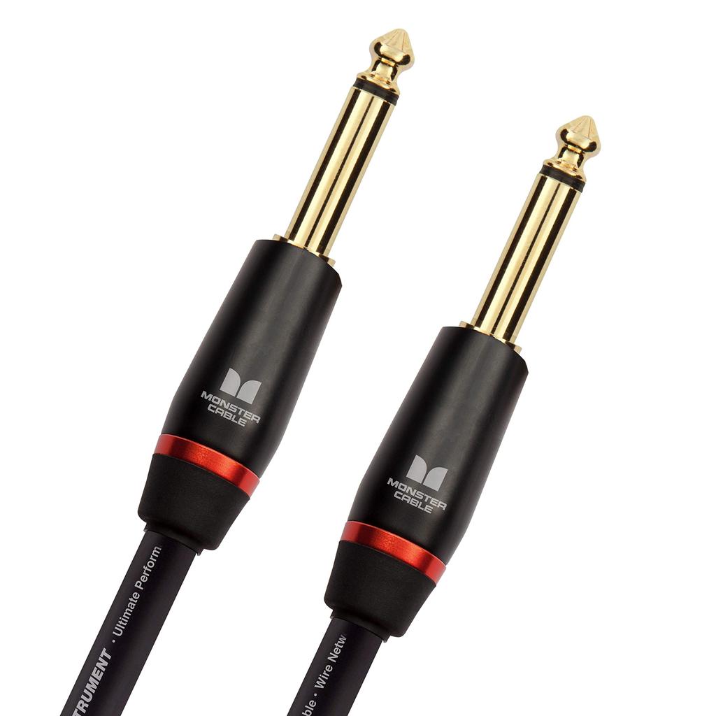 MONSTER CABLE BASS2-21 600550, 21ft Straight X Straight Plug, M, for Bass Guitar, Instrument Cable
