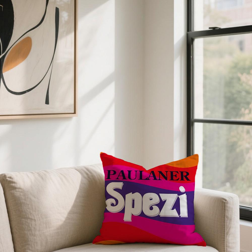 

P-Paulaner Spezi cushion cover For Sofa Car Office Cafe Soft And Comfortable Double-Sided Printing Pillow Cover 30cmx30cm