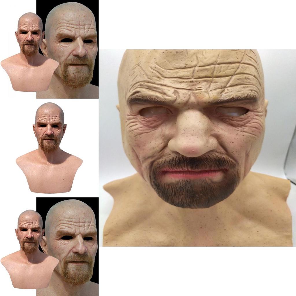 Breaking Bad Mască Albă Latex Cap Chel Bătrân Halloween Cosplay Recuzită