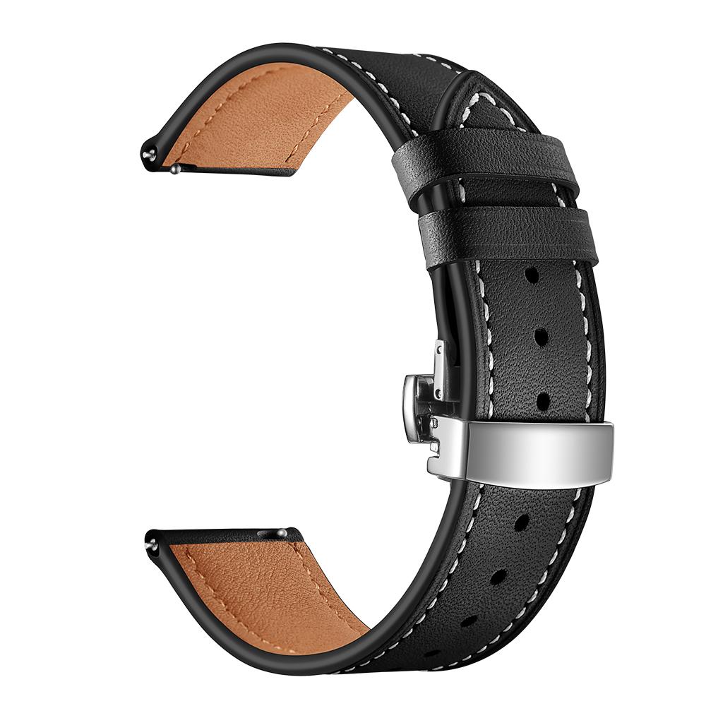 20mm Top-layer Cowhide Leather Genuine Leather Watch Strap Replacement for Garmin Vivoactive 3/Vivomove HR