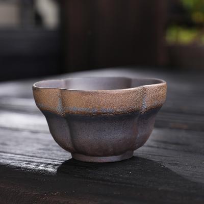Steingut Lotusblatt-Tasse, keramische Meistertasse, Teeverkostungstasse, persönliche Tasse, Großhandel kreative Vintage-Teetasse, Haushaltsteetasse, Teeset