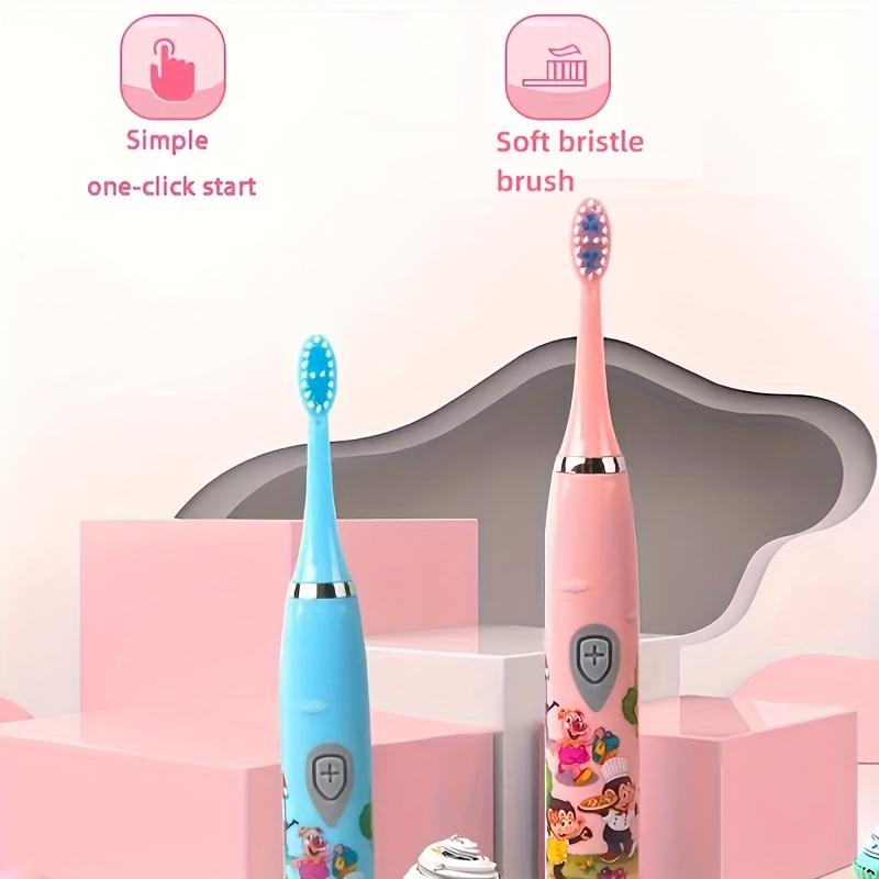 Value Pack 5 Pack Electric Toothbrush Home Pack Battery Version Soft DuPont Brushes One Click Start Sound Wave Vibration Cleaning Endurance Set
