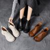 New Zip Up Ankle Boots Ladies Comfortable Genuine Leather Shoes Women Autumn Waterproof  Chelsea Short Plush Boots Woman