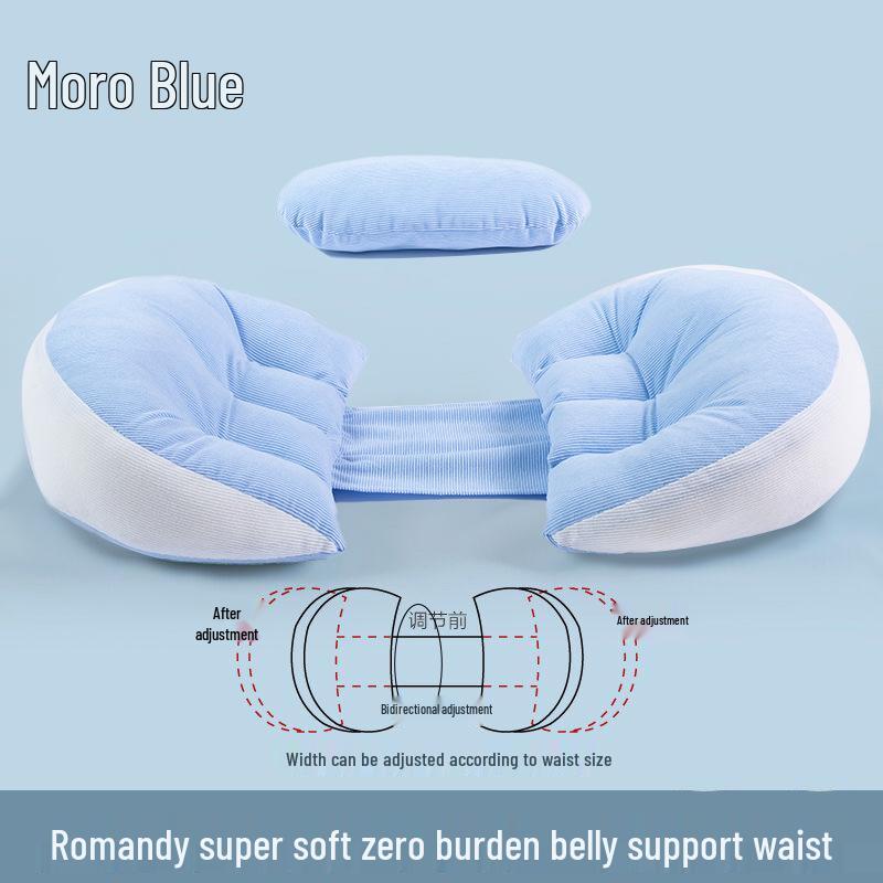 SnoozeShade U-Shape Pregnancy Pillow: Lumbar & Belly Support for Side Sleepers