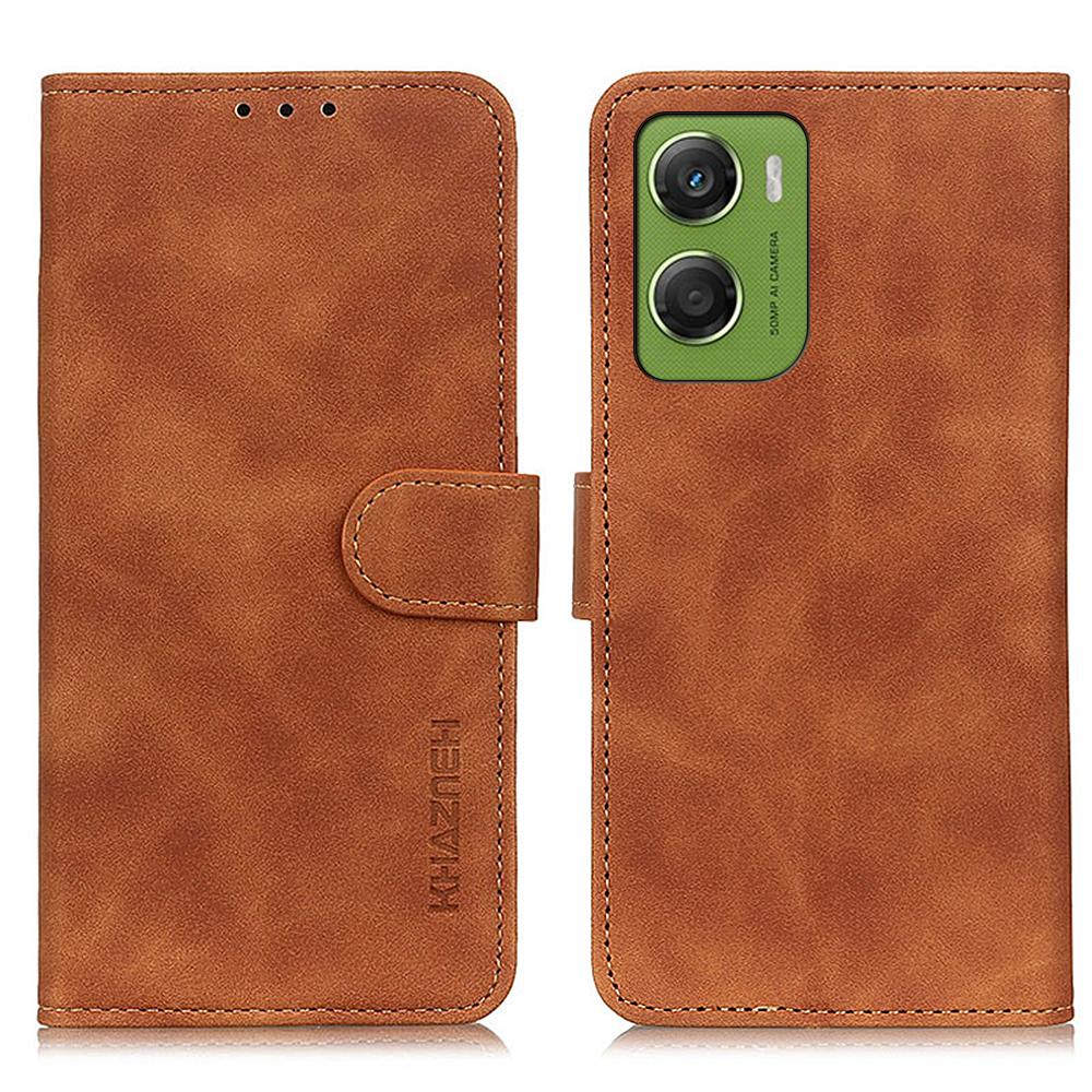 KHAZNEH For Motorola Moto G06 4G Case PU Leather Retro Texture Phone Cover