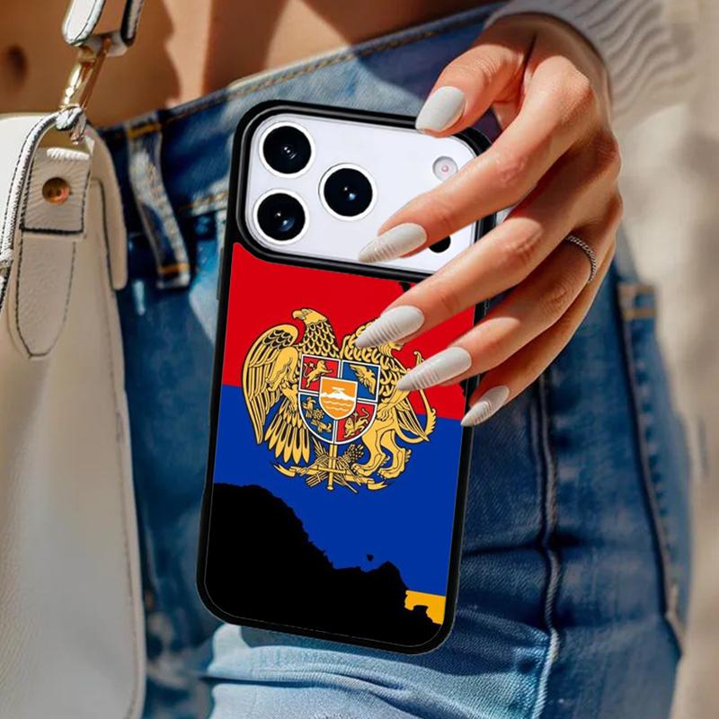 

Armenia Albania Russia flag Emblem Phone Case For iPhone 17 Air 14 15 13 12 Max Cover For Apple 16 16e 11 Pro Max Plus Coque iPhone 16pro max