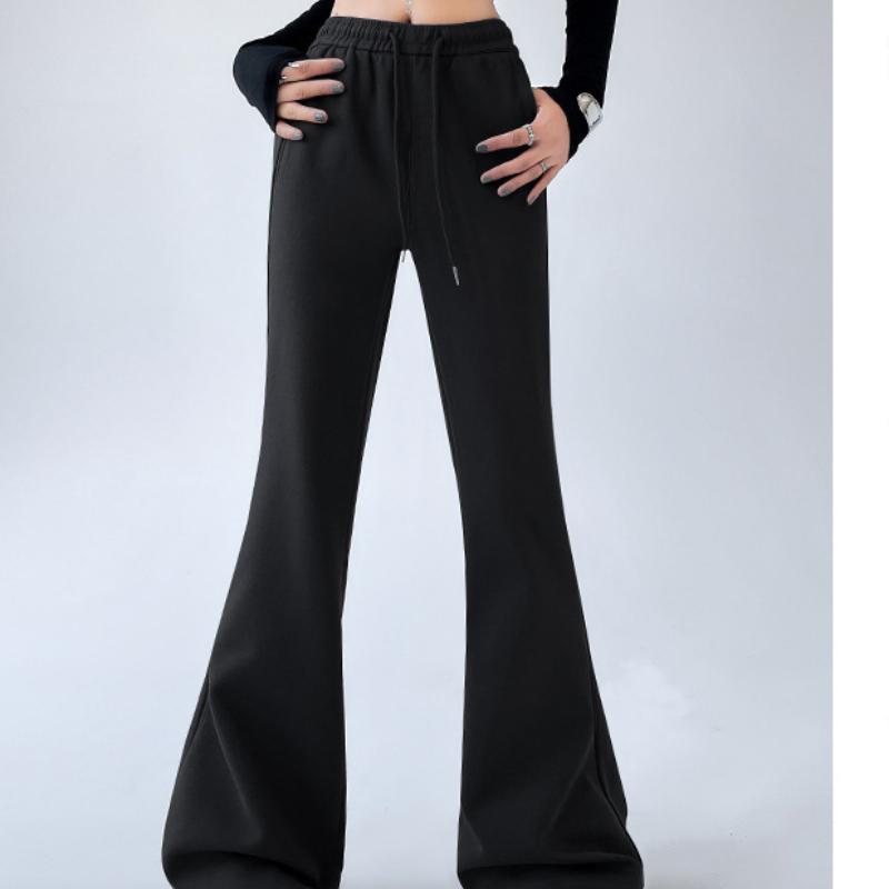 

Брюки клеш для женщин, брюки-подковы, новые весенне-осенние, облегающие и повседневные американские спортивные брюки XL